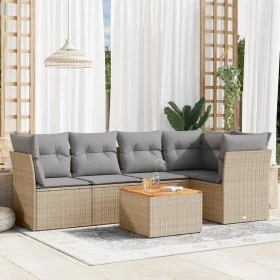 Garden sofa set with beige cushions mix 6 pieces PE rattan by , Garden sets - Ref: Foro24-3255961, Price: 387,60 €, Discount: %