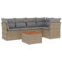 Garden sofa set with beige cushions mix 6 pieces PE rattan by , Garden sets - Ref: Foro24-3255961, Price: 387,56 €, Discount: %