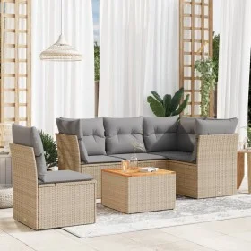 Garden sofa set with beige cushions mix 6 pieces PE rattan by , Garden sets - Ref: Foro24-3255975, Price: 387,60 €, Discount: %