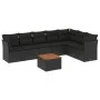 8-piece garden sofa set and black synthetic rattan cushions by , Garden sets - Ref: Foro24-3256006, Price: 492,22 €, Discount: %