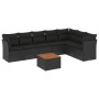 8-teiliges Gartensofa-Set und schwarze synthetische Rattankissen von , Gartensets - Ref: Foro24-3256006, Preis: 514,59 €, Rab...