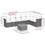8-piece garden sofa set and black synthetic rattan cushions by , Garden sets - Ref: Foro24-3256006, Price: 492,22 €, Discount: %