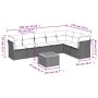 8-teiliges Gartensofa-Set und schwarze synthetische Rattankissen von , Gartensets - Ref: Foro24-3256006, Preis: 514,59 €, Rab...