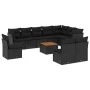 11-teiliges Gartensofa-Set und schwarze synthetische Rattankissen von , Gartensets - Ref: Foro24-3256027, Preis: 660,71 €, Ra...