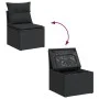 11-teiliges Gartensofa-Set und schwarze synthetische Rattankissen von , Gartensets - Ref: Foro24-3256027, Preis: 660,71 €, Ra...