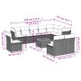 Gartensofa-Set mit beigem Kissenmix, 11-teilig aus PE-Rattan von , Gartensets - Ref: Foro24-3256031, Preis: 691,88 €, Rabatt: %