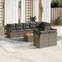 9-teiliges Gartenmöbel-Set und graue synthetische Rattankissen von , Gartensets - Ref: Foro24-3256067, Preis: 549,00 €, Rabat...