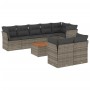 9-teiliges Gartenmöbel-Set und graue synthetische Rattankissen von , Gartensets - Ref: Foro24-3256067, Preis: 557,79 €, Rabat...