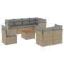 Garden sofa set with beige cushions mix 9 pieces PE rattan by , Garden sets - Ref: Foro24-3256073, Price: 590,88 €, Discount: %
