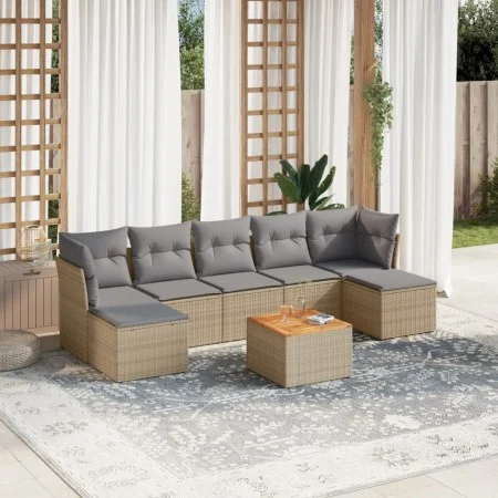 Garden sofa set with beige cushions mix 8 pieces PE rattan by , Garden sets - Ref: Foro24-3256108, Price: 454,09 €, Discount: %