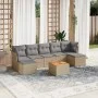 Garden sofa set with beige cushions mix 8 pieces PE rattan by , Garden sets - Ref: Foro24-3256108, Price: 454,09 €, Discount: %