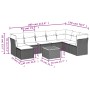 Gartensofa-Set mit beigem Kissenmix, 9-teilig aus PE-Rattan von , Gartensets - Ref: Foro24-3256115, Preis: 562,87 €, Rabatt: %