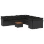 11-teiliges Gartensofa-Set und schwarze synthetische Rattankissen von , Gartensets - Ref: Foro24-3256181, Preis: 668,78 €, Ra...