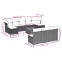 11-teiliges Gartensofa-Set und schwarze synthetische Rattankissen von , Gartensets - Ref: Foro24-3256195, Preis: 601,19 €, Ra...