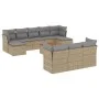 Garden sofa set with beige cushions mix 11 pieces PE rattan by , Garden sets - Ref: Foro24-3256213, Price: 675,87 €, Discount: %