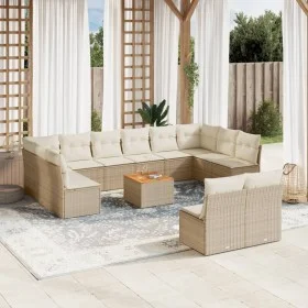 Gartensofa-Set mit Kissen, 13-teilig, beiges synthetisches Rattan von , Gartensets - Ref: Foro24-3256226, Preis: 849,89 €, Ra...