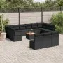 Set sofás de jardín 14 pzas con cojines ratán sintético negro de , Conjuntos de jardín - Ref: Foro24-3256230, Precio: 808,17 ...