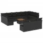Set sofás de jardín 14 pzas con cojines ratán sintético negro de , Conjuntos de jardín - Ref: Foro24-3256230, Precio: 808,17 ...