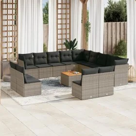 14-teilige Gartensofagarnitur mit grauen synthetischen Rattankissen von , Gartensets - Ref: Foro24-3256270, Preis: 836,73 €, ...