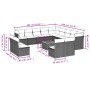 14-piece garden sofa set with gray synthetic rattan cushions by , Garden sets - Ref: Foro24-3256270, Price: 860,83 €, Discoun...