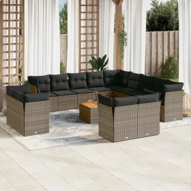 14-piece garden sofa set with gray synthetic rattan cushions by , Garden sets - Ref: Foro24-3256291, Price: 892,93 €, Discoun...