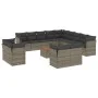 14-piece garden sofa set with gray synthetic rattan cushions by , Garden sets - Ref: Foro24-3256291, Price: 892,93 €, Discoun...