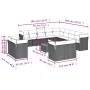 14-piece garden sofa set with gray synthetic rattan cushions by , Garden sets - Ref: Foro24-3256291, Price: 892,93 €, Discoun...