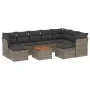 10-piece garden sofa set with gray synthetic rattan cushions by , Garden sets - Ref: Foro24-3256298, Price: 568,25 €, Discoun...