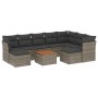 10-teiliges Gartensofa-Set mit grauen synthetischen Rattankissen von , Gartensets - Ref: Foro24-3256298, Preis: 604,67 €, Rab...