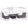 10-piece garden sofa set with gray synthetic rattan cushions by , Garden sets - Ref: Foro24-3256298, Price: 568,25 €, Discoun...