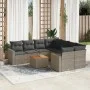 9-teiliges Gartenmöbel-Set und graue synthetische Rattankissen von , Gartensets - Ref: Foro24-3256382, Preis: 546,50 €, Rabat...