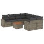 Set de muebles de jardín 9 pzas y cojines ratán sintético gris de , Conjuntos de jardín - Ref: Foro24-3256382, Precio: 555,56...