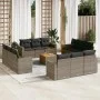 Garden sofa set with cushions 13 pieces gray synthetic rattan by , Garden sets - Ref: Foro24-3256389, Price: 923,16 €, Discou...