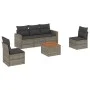 6-piece garden furniture set and gray synthetic rattan cushions by , Garden sets - Ref: Foro24-3256396, Price: 354,17 €, Disc...