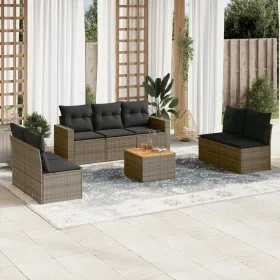 8-piece garden sofa set and gray synthetic rattan cushions by , Garden sets - Ref: Foro24-3256410, Price: 460,89 €, Discount: %