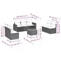 8-piece garden sofa set and gray synthetic rattan cushions by , Garden sets - Ref: Foro24-3256410, Price: 460,89 €, Discount: %