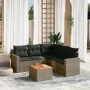 6-teiliges Gartenmöbel-Set und graue synthetische Rattankissen von , Gartensets - Ref: Foro24-3256452, Preis: 376,72 €, Rabat...