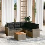 Set de muebles de jardín 6 pzas y cojines ratán sintético gris de , Conjuntos de jardín - Ref: Foro24-3256452, Precio: 376,29...