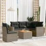 6-teiliges Gartenmöbel-Set und graue synthetische Rattankissen von , Gartensets - Ref: Foro24-3256459, Preis: 376,72 €, Rabat...