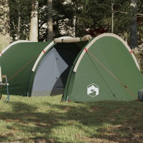 Tienda de campaña túnel para 4 personas impermeable verde