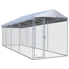 Außenzwinger mit Dach 760x190x225 cm von vidaXL, Hundehütten und Zäune - Ref: Foro24-145031, Preis: 504,13 €, Rabatt: %