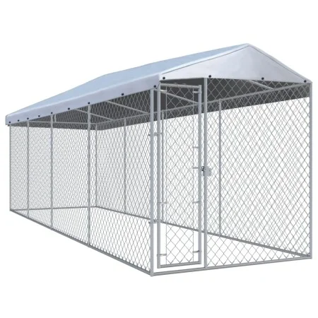 Außenzwinger mit Dach 760x190x225 cm von vidaXL, Hundehütten und Zäune - Ref: Foro24-145031, Preis: 500,12 €, Rabatt: %