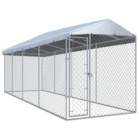 Perrera de exterior con tejado 760x190x225 cm de vidaXL, Casetas y cercados para perros - Ref: Foro24-145031, Precio: 503,03 ...
