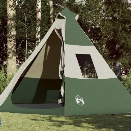 Green waterproof 7-person tipi tent by , tents - Ref: Foro24-94427, Price: 125,65 €, Discount: %