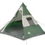 Green waterproof 7-person tipi tent by , tents - Ref: Foro24-94427, Price: 125,65 €, Discount: %