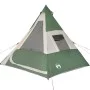 Green waterproof 7-person tipi tent by , tents - Ref: Foro24-94427, Price: 125,65 €, Discount: %