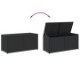 Black synthetic rattan garden storage box 283 L by , Outdoor storage boxes - Ref: Foro24-365312, Price: 122,95 €, Discount: %
