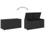 Black synthetic rattan garden storage box 283 L by , Outdoor storage boxes - Ref: Foro24-365312, Price: 123,04 €, Discount: %
