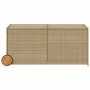 Garden storage box with wheels PE rattan beige mix 283L by , Outdoor storage boxes - Ref: Foro24-365319, Price: 137,37 €, Dis...