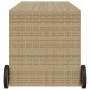Garden storage box with wheels PE rattan beige mix 283L by , Outdoor storage boxes - Ref: Foro24-365319, Price: 137,37 €, Dis...